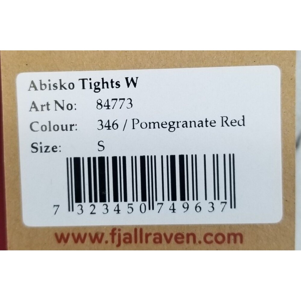 NWT Fjällräven Abisko Tights Womens Promegranate Red Size Small Next to Skin - Picture 2 of 7